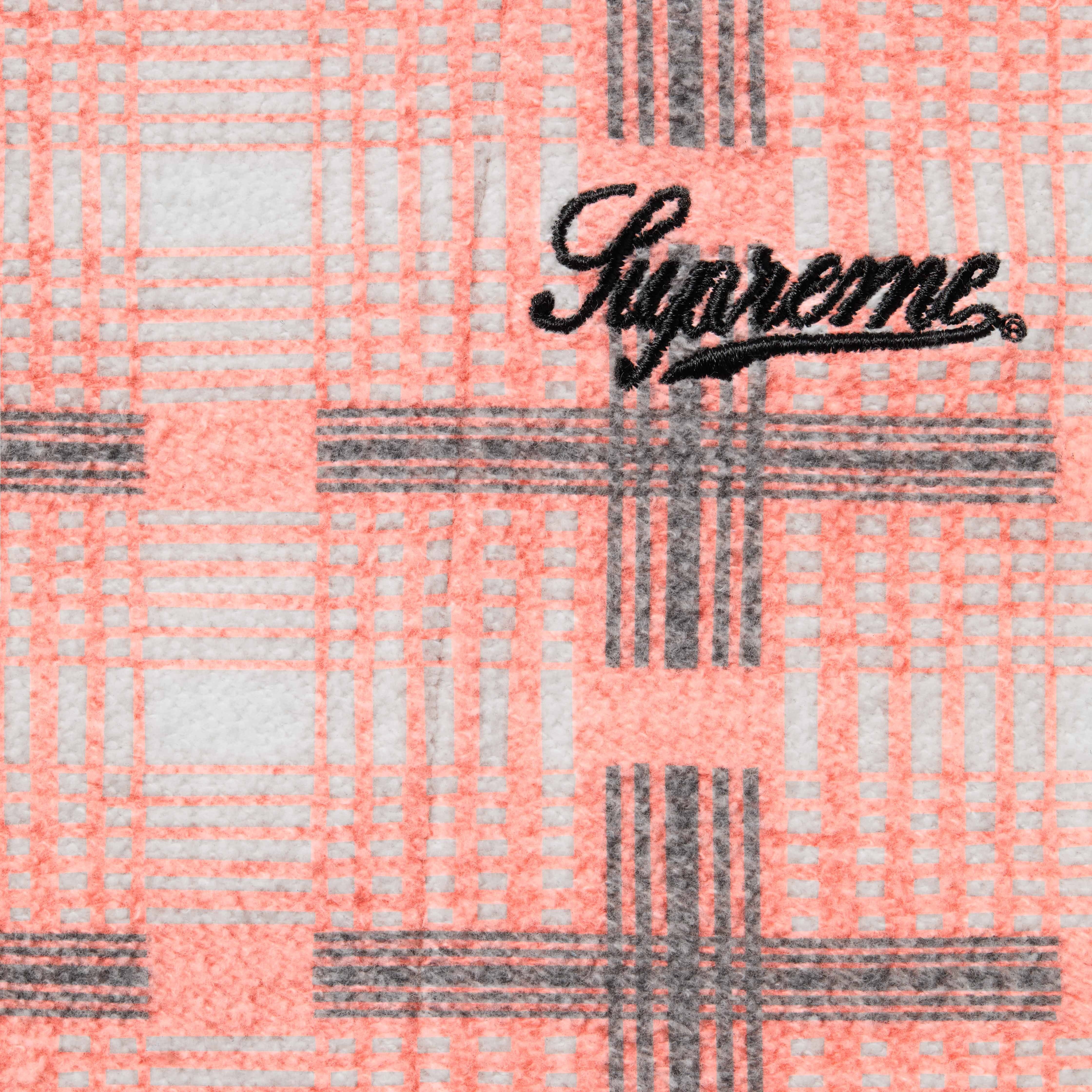 Hooded Plaid Knit Shirt view 7